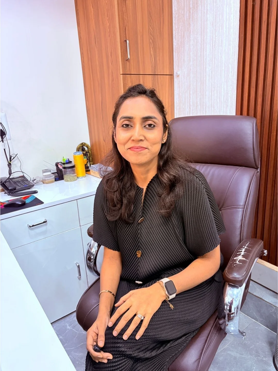 Nidhi, Founder of Behind Your Brand, looking professional and ready to assist with virtual assistant and social media management services.